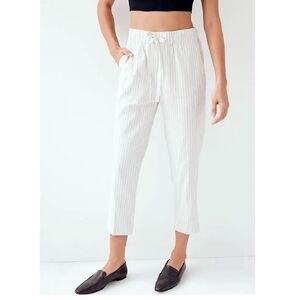 Aritzia babaton errol pants linen ankle trousers small